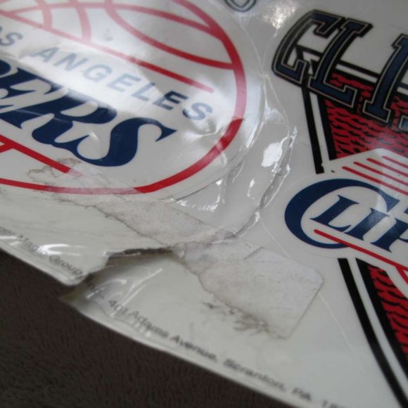 Los Angeles Clippers Reusuable Static Window Color Clings 1997 Genuine Throwback - Picture 3 of 7